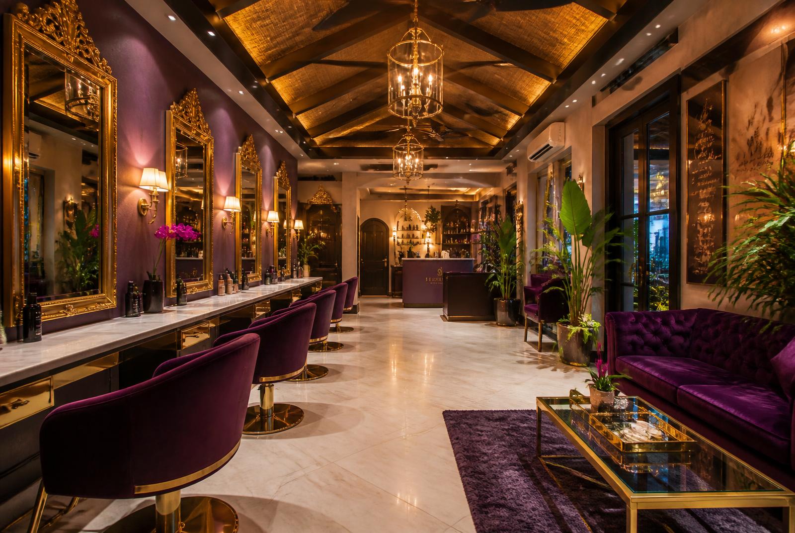 Elegant interior of Pretty Salon