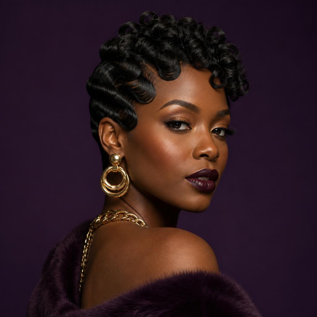 Elegant finger waves — Hair Transformations by Pretty Salon Providenciales